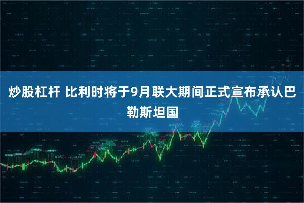 炒股杠杆 比利时将于9月联大期间正式宣布承认巴勒斯坦国